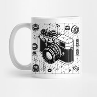 camera blueprint Mug